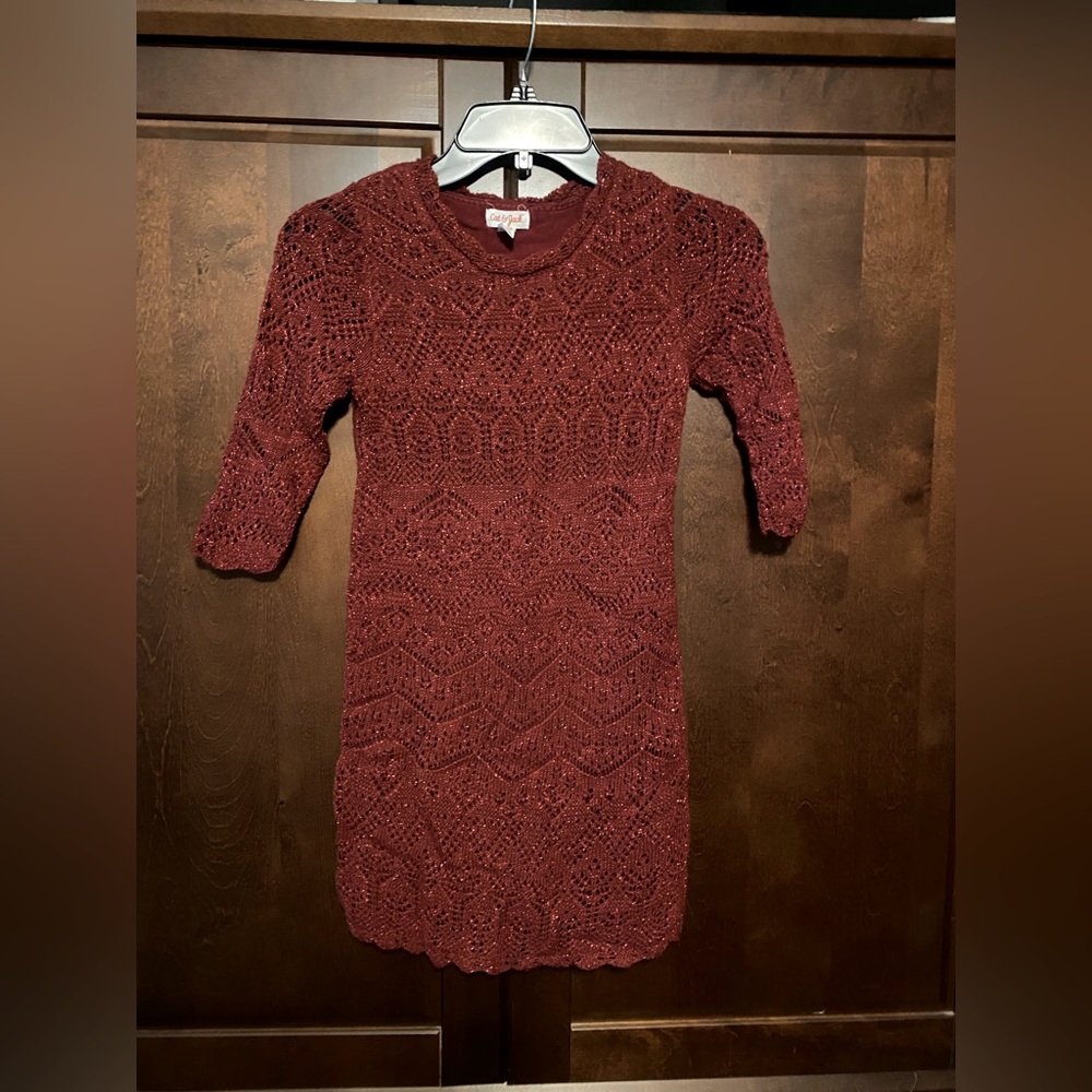 Girls 7/8 Holiday knit dress